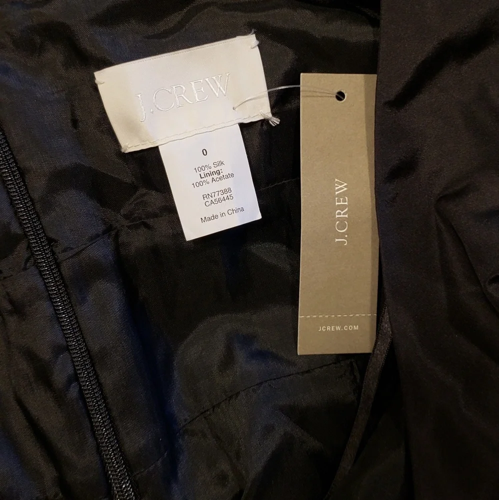 NWT J.Crew LBD Alisanne dress in silk taffeta sz 0 - Picture 4 of 4